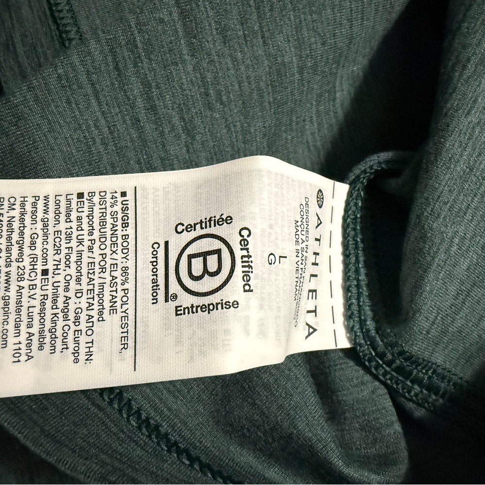 NWT Athleta Wens SoftLuxe Half Zip Pine Heather Athletic Top SO soft! - Picture 10 of 13